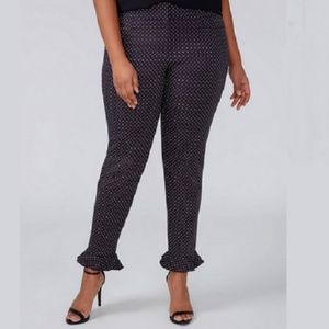 Black Polka Dot Ruffled Pants Lane Bryant